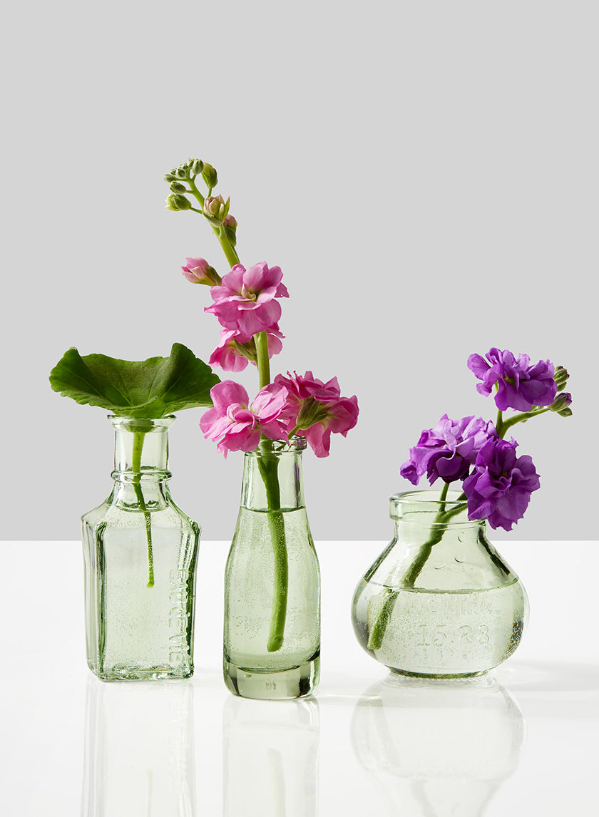 Mexican Green Glass Bud Glass Vases Decor Jamaligarden