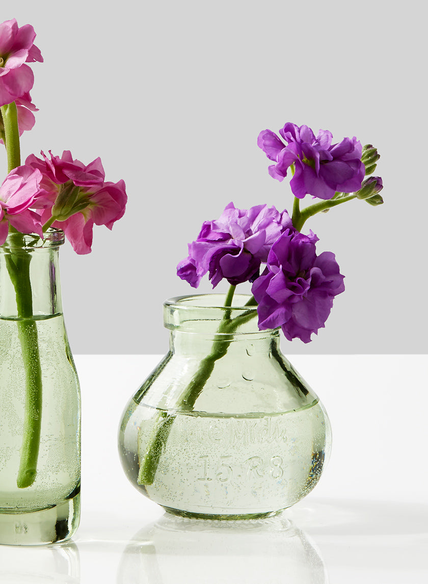 Mexican Green Glass Bud Glass Vases Decor Jamaligarden