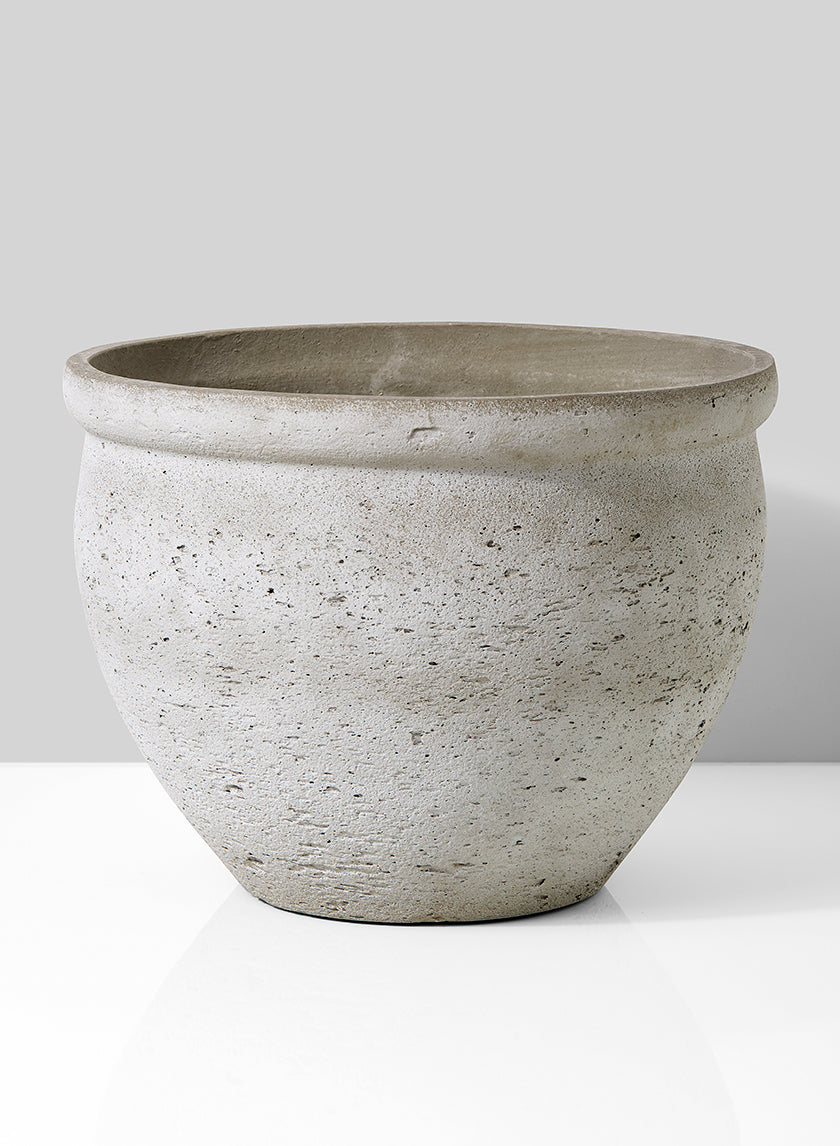 Natural Cement Fishbowl Pot Decor Jamaligarden