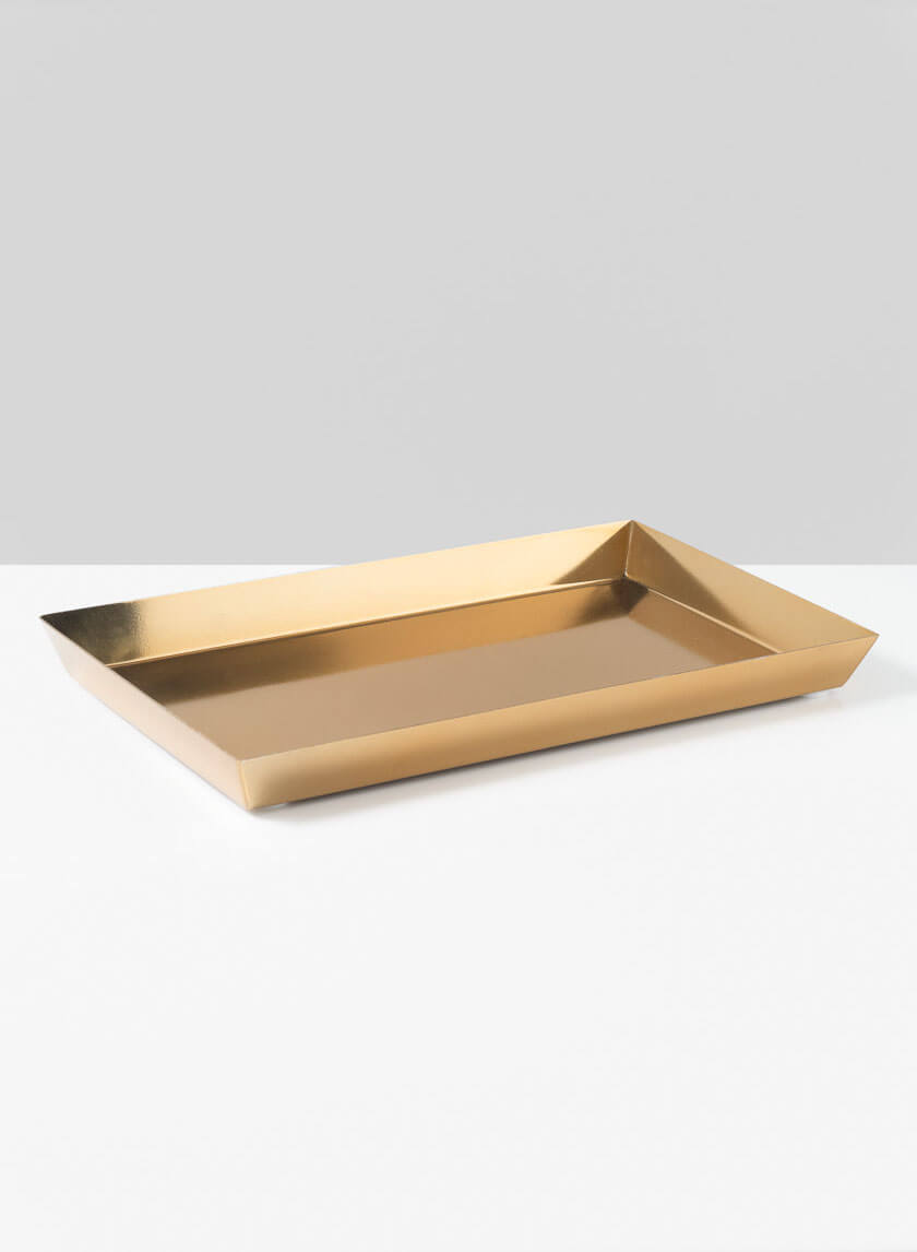 12in Long Rectangular Le Mans Gold Tray Decor Jamaligarden