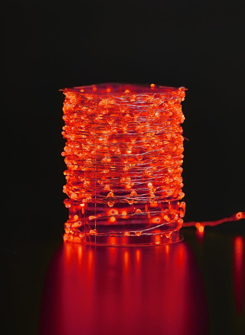 Red Naked Wire L.E.D. Lights String Decor Jamaligarden