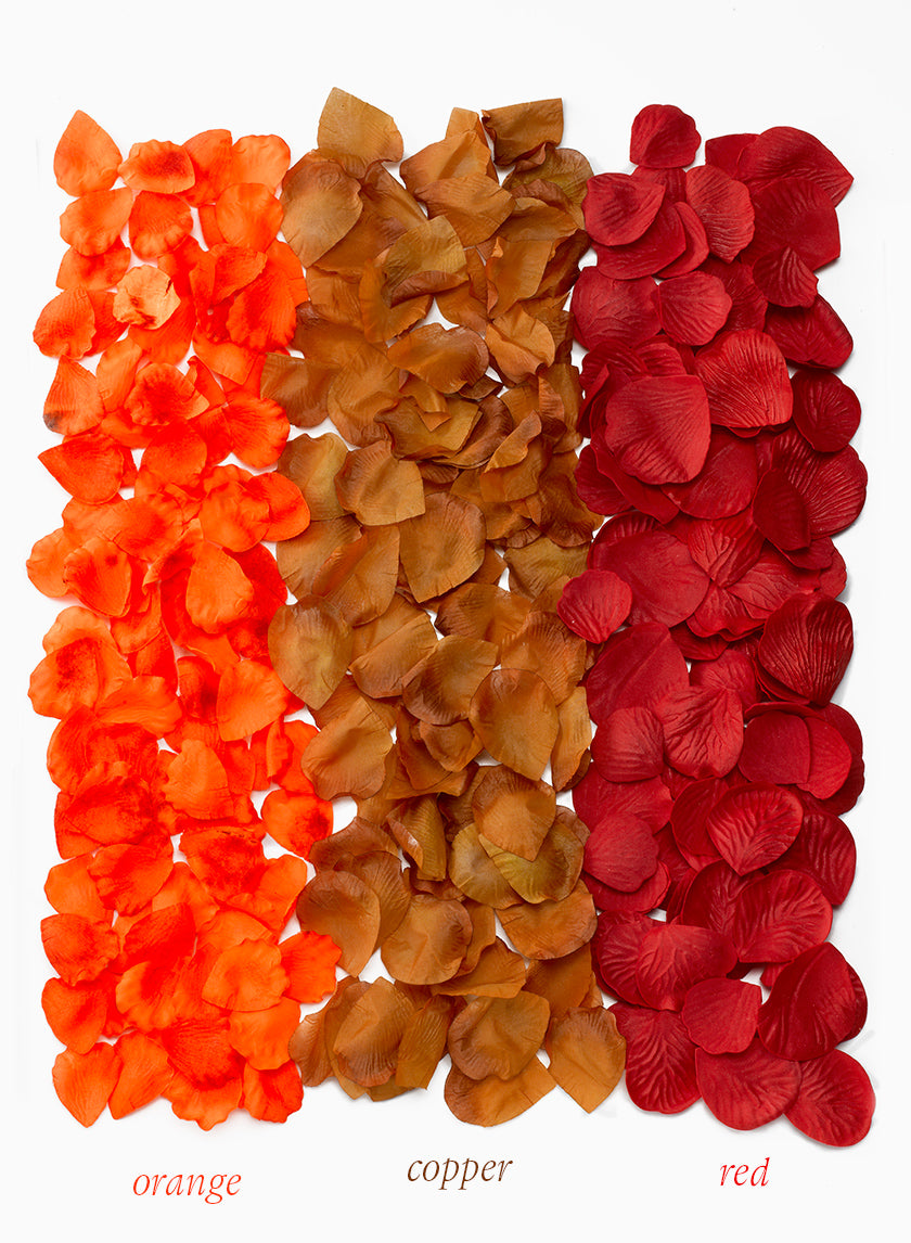 Red Foam, Orange, &amp; Copper Rose Petals Decor Jamaligarden