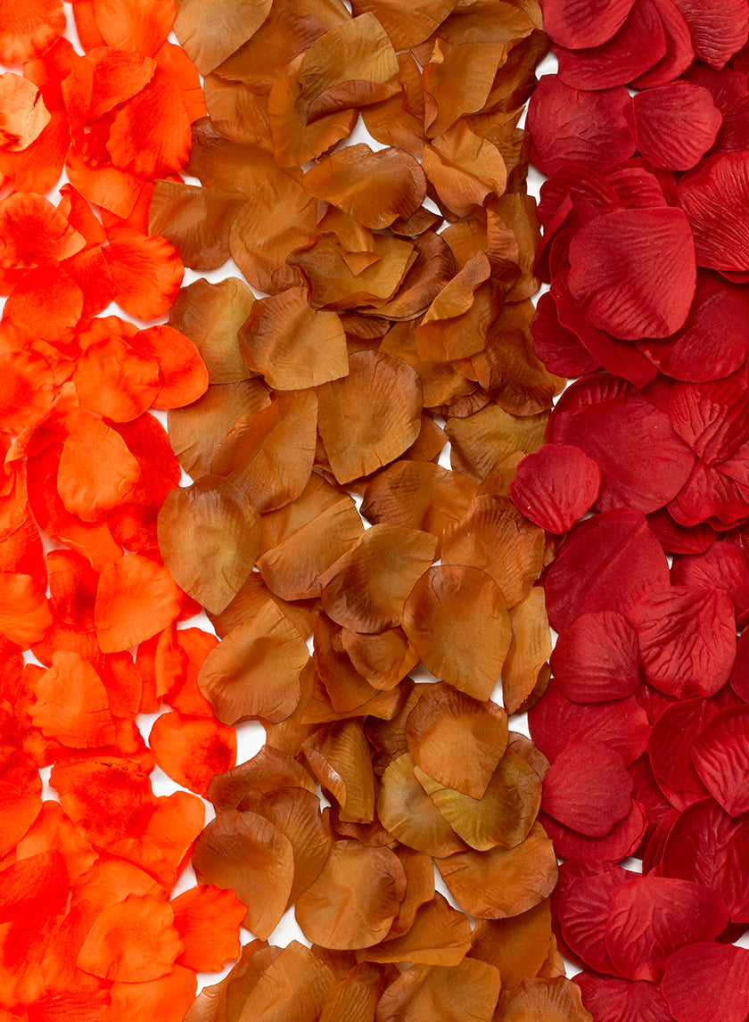 Red Foam, Orange, &amp; Copper Rose Petals Decor Jamaligarden