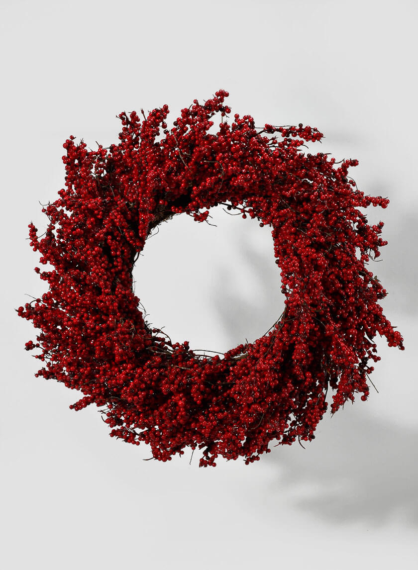 28in Wide Redberry Wreath Decor Jamaligarden