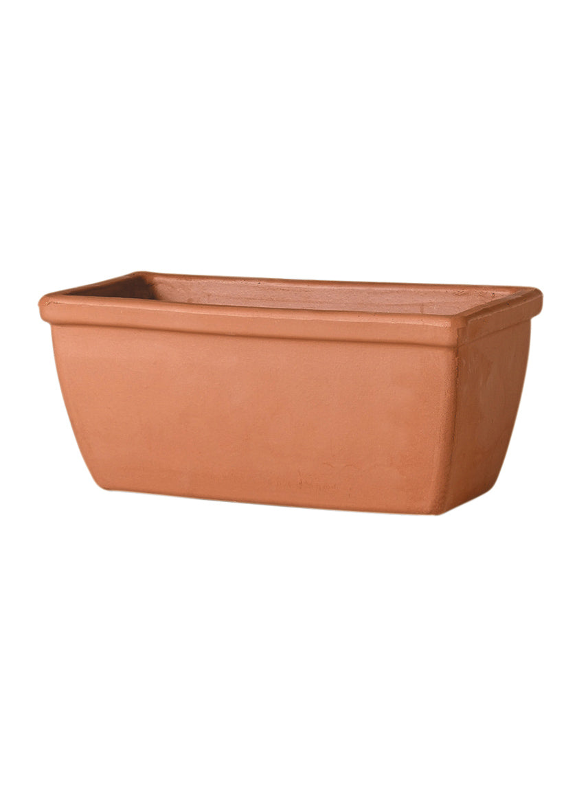 16.5in Long Roman Plain Clay Window Box Decor Jamaligarden