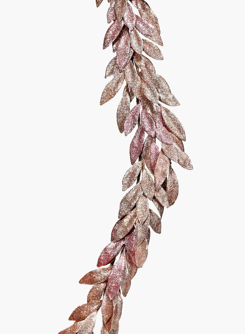 6ft Long Rose Gold Bay Leaf Garland Decor Jamaligarden