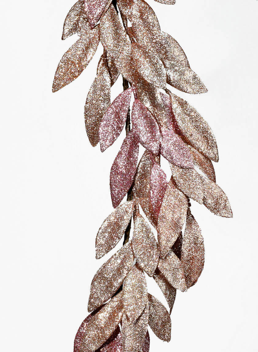 6ft Long Rose Gold Bay Leaf Garland Decor Jamaligarden