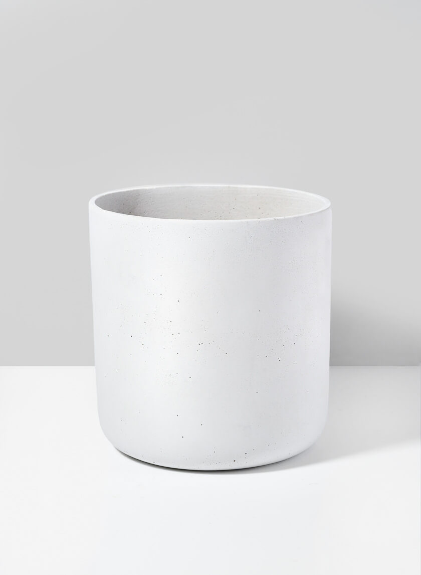White Cycl Sandstone Pots Decor Jamaligarden