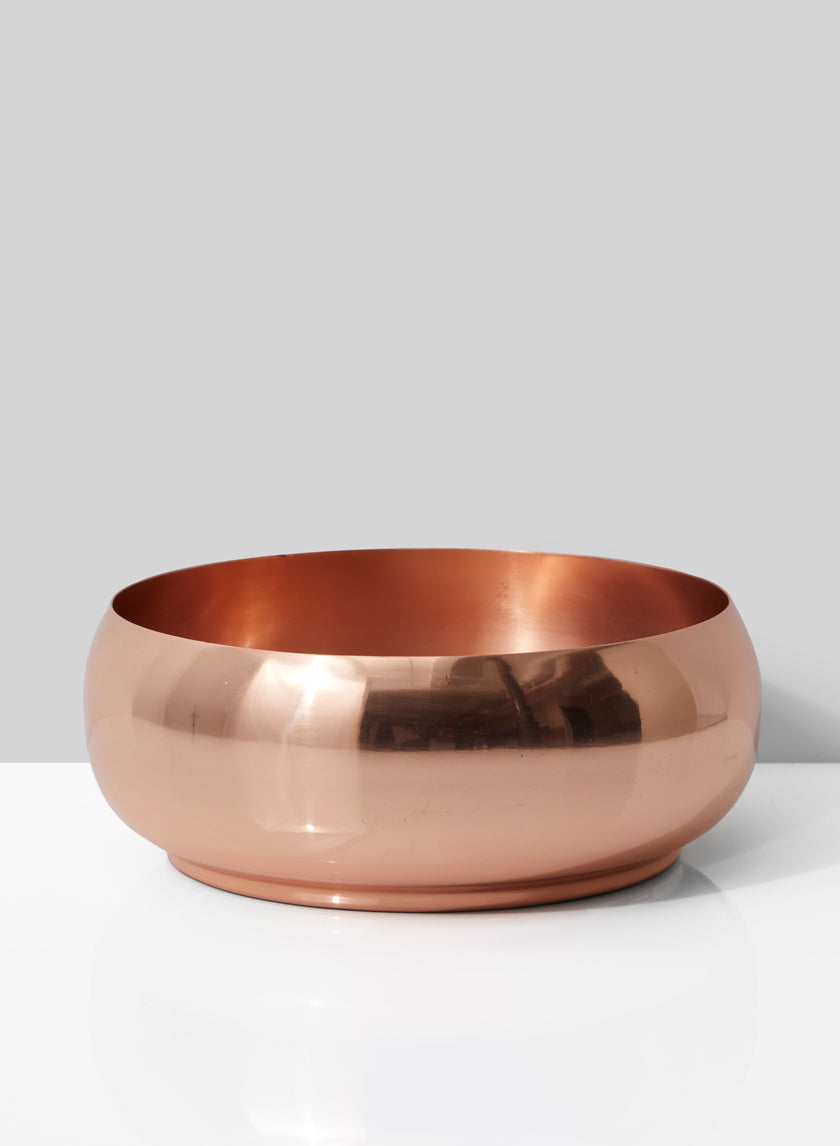 7in Wide Shallow Copper Plated Bowl Decor Jamaligarden