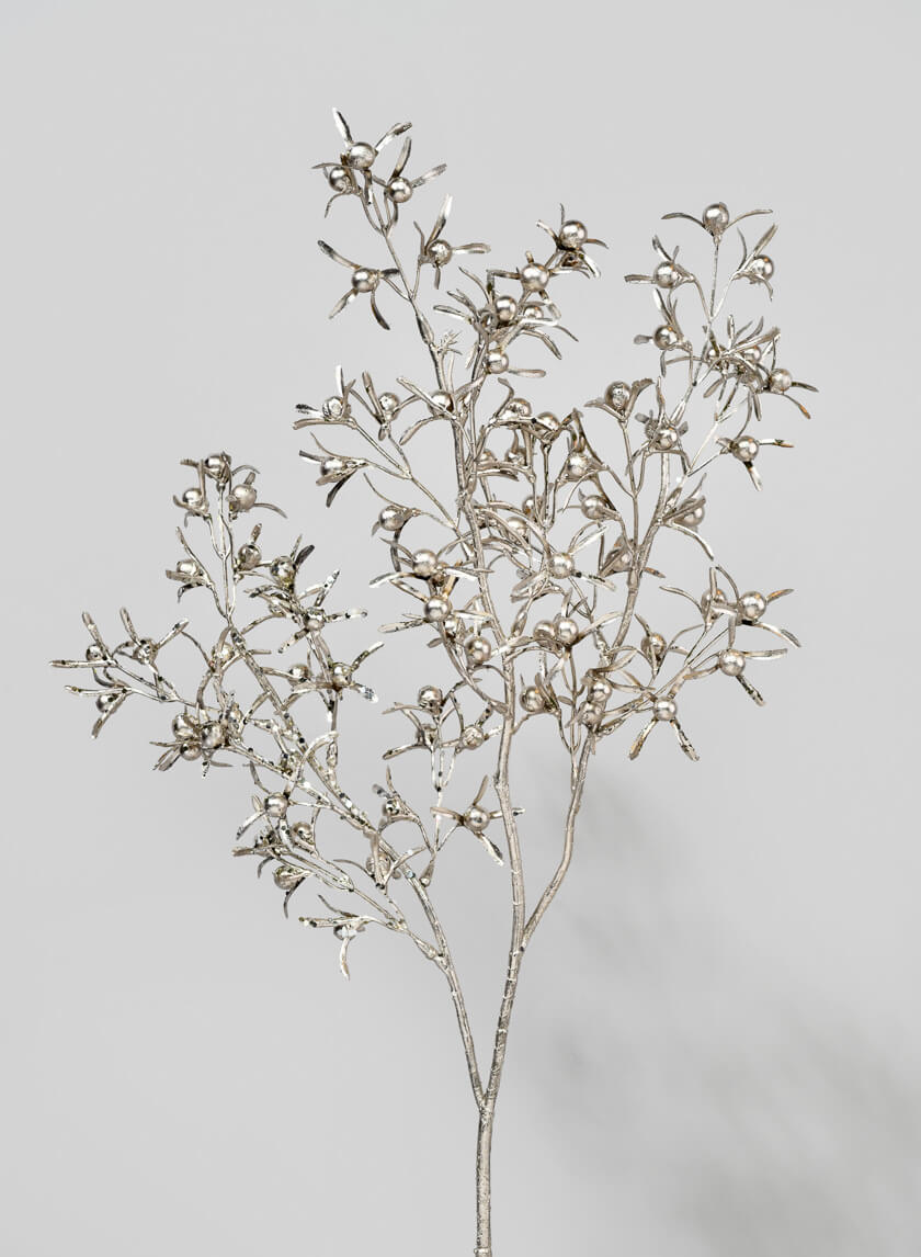 27in Long Shiny Champagne Berry Spray Decor Jamaligarden