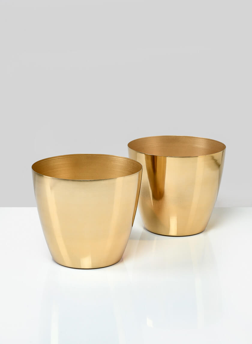 6.5in Wide Gold Elegance Cachepot Decor Jamaligarden