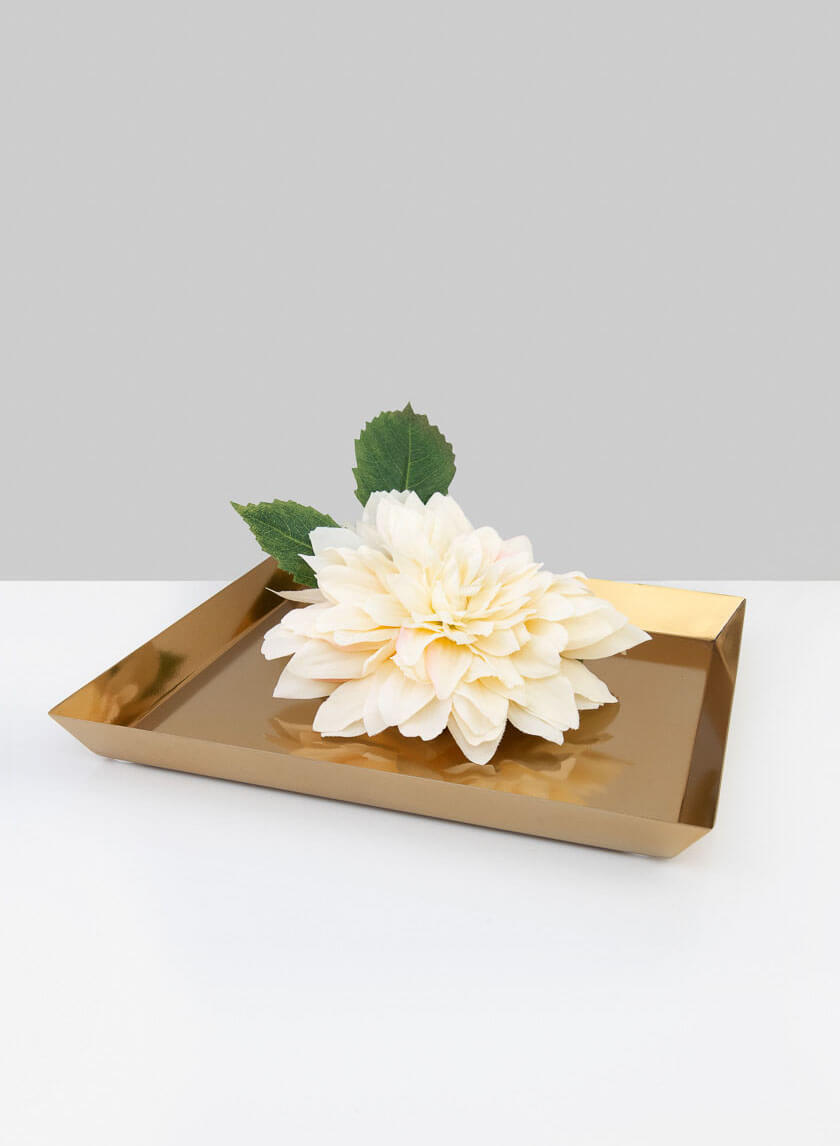 12in Square Le Mans Gold Tray Decor Jamaligarden