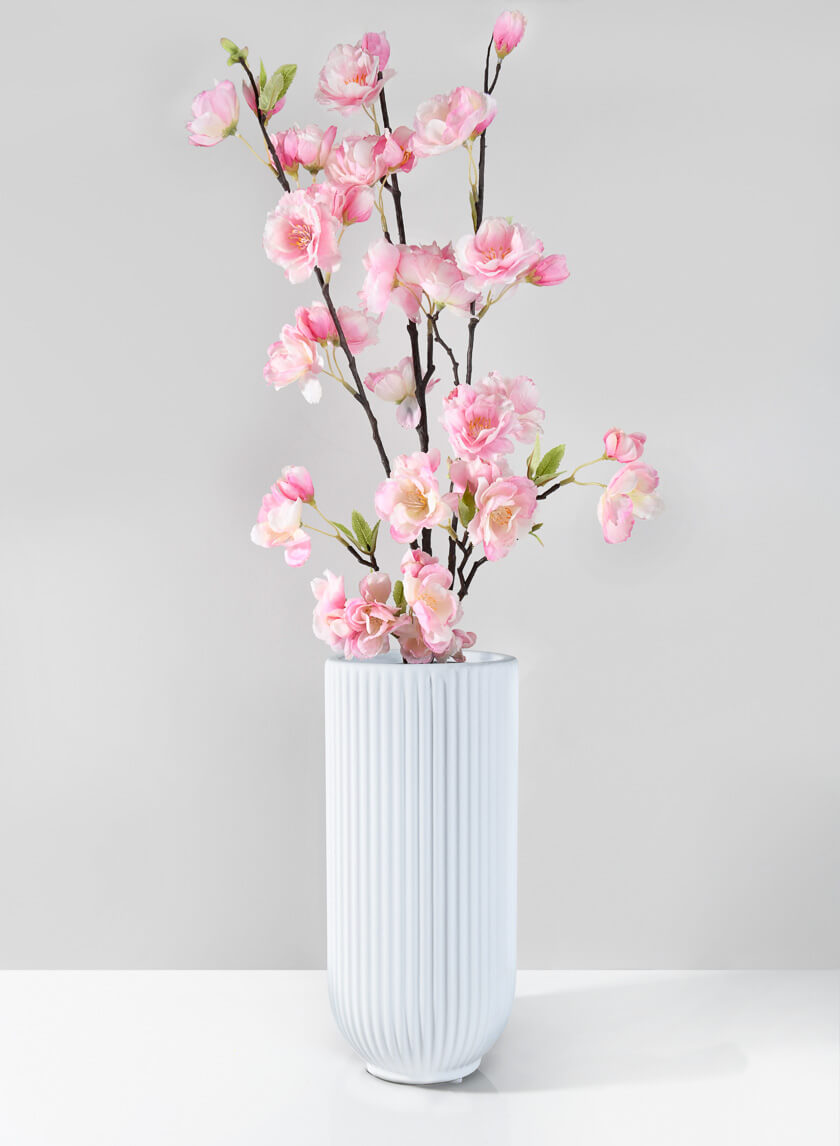 11.5in Tall Oslo White Vase, Large Decor Jamaligarden
