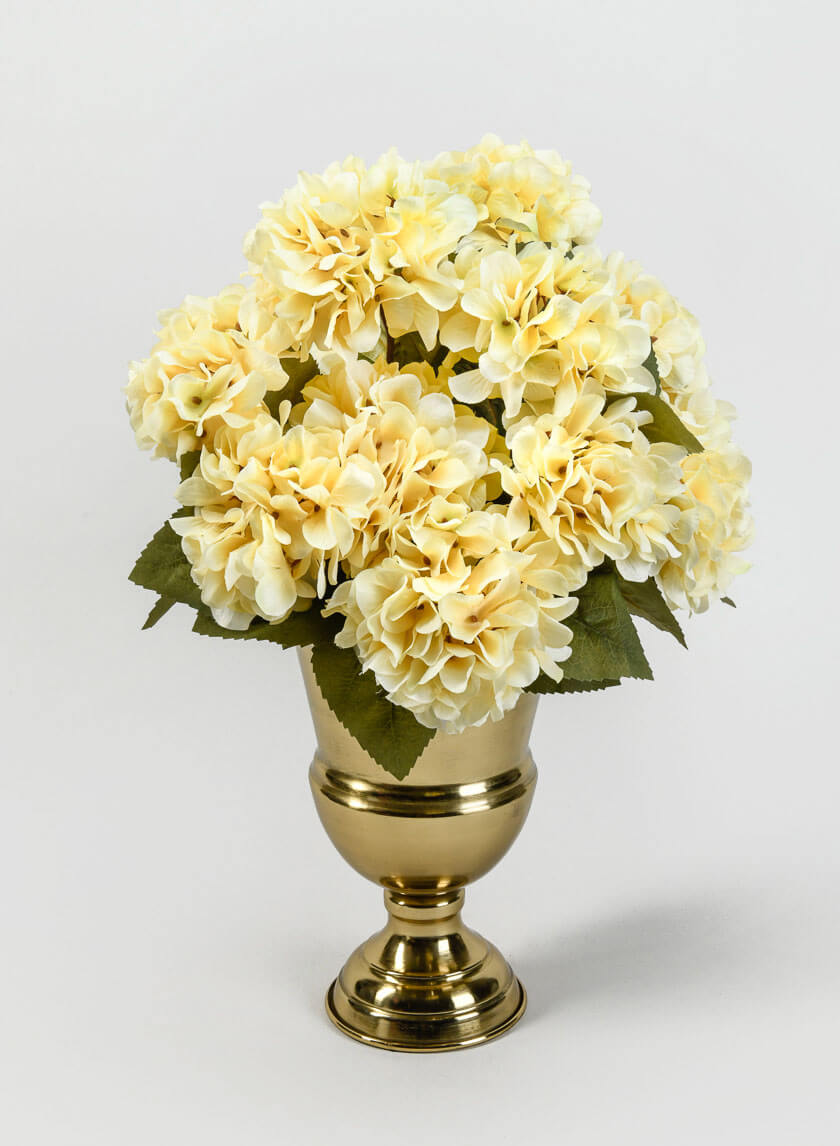 21in Long Small Cream Hydrangea Bush Decor Jamaligarden