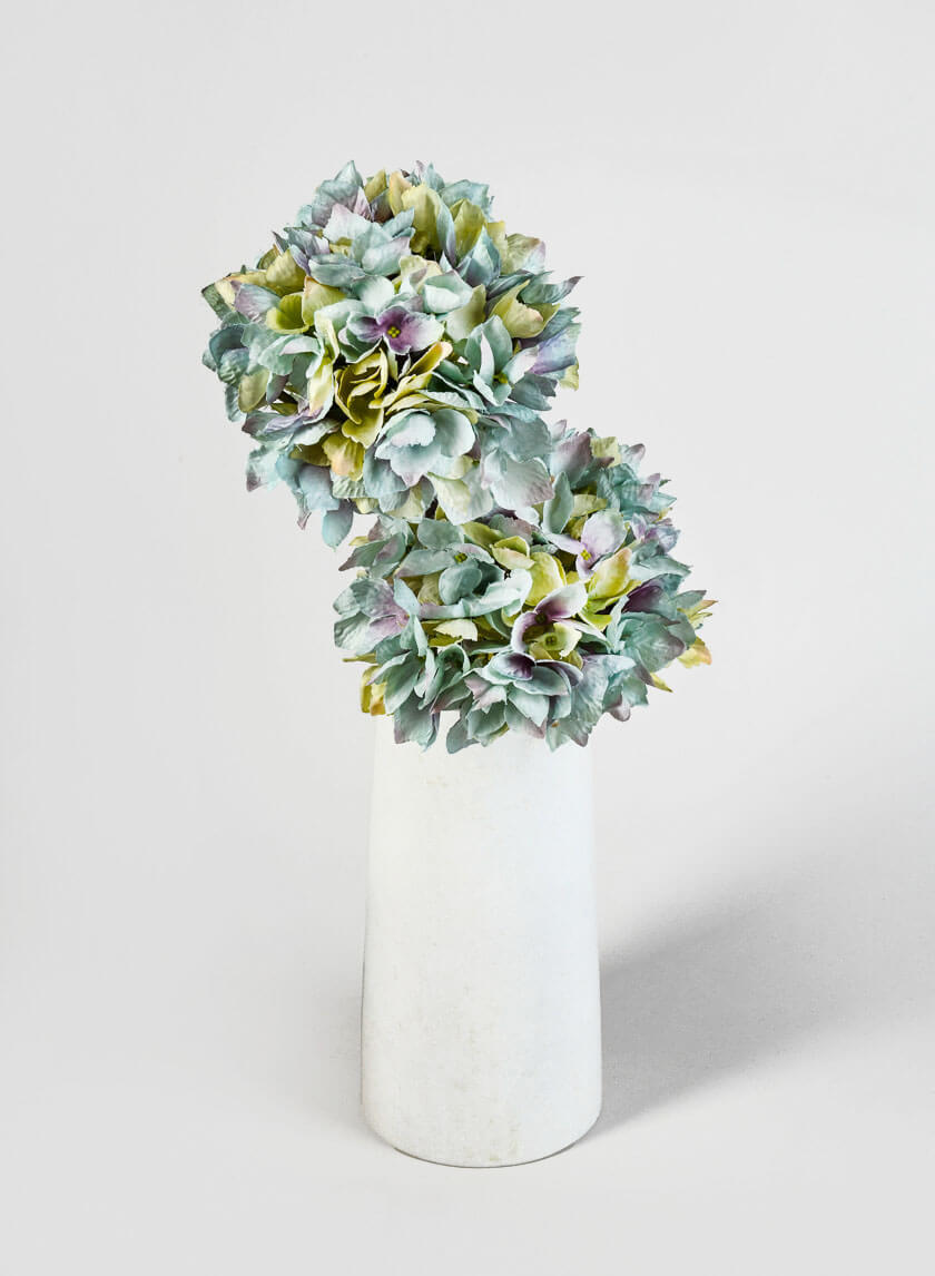 20in Long Blue &amp; Green Single Hydrangea Spray Decor Jamaligarden