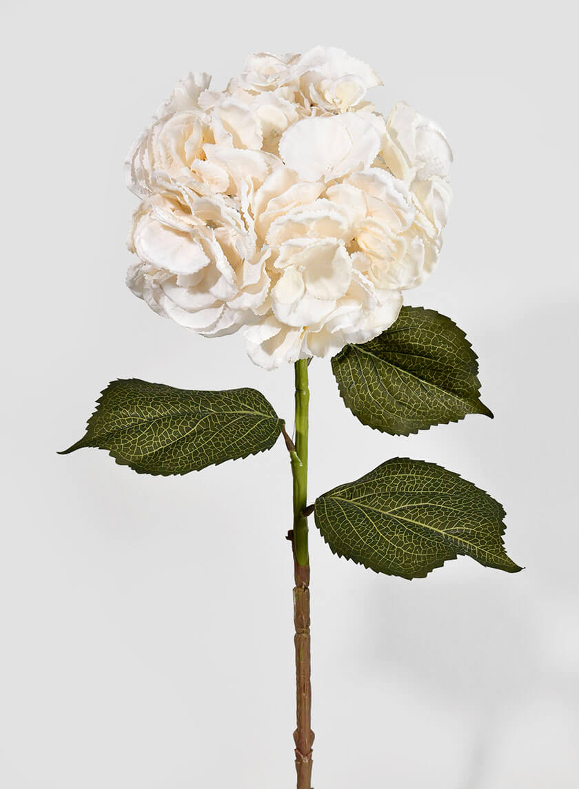 35in Long Single White Hydrangea Spray Decor Jamaligarden