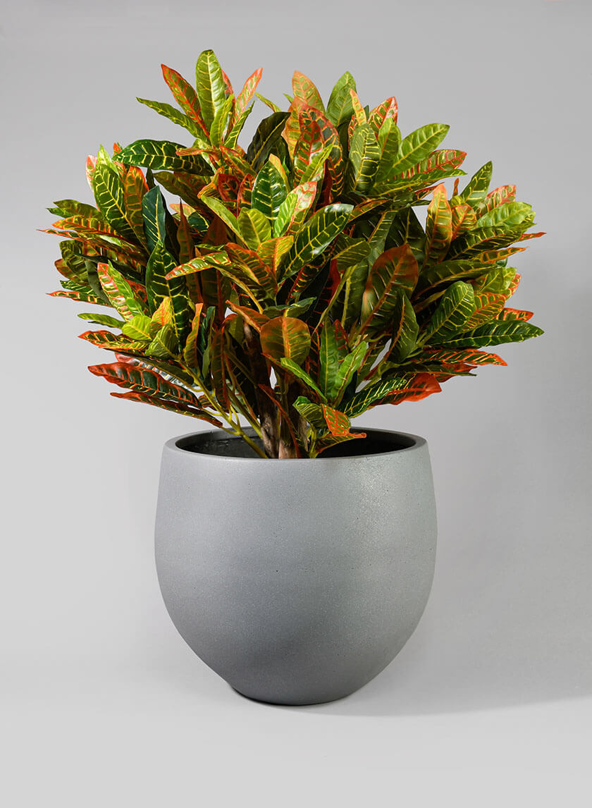 13.75in Tall Skyphos Grey Fiber Stone Pot Decor Jamaligarden