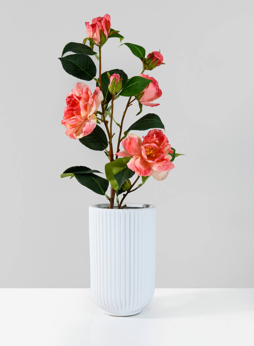 7.5in Tall White Oslo Vase, Small Decor Jamaligarden