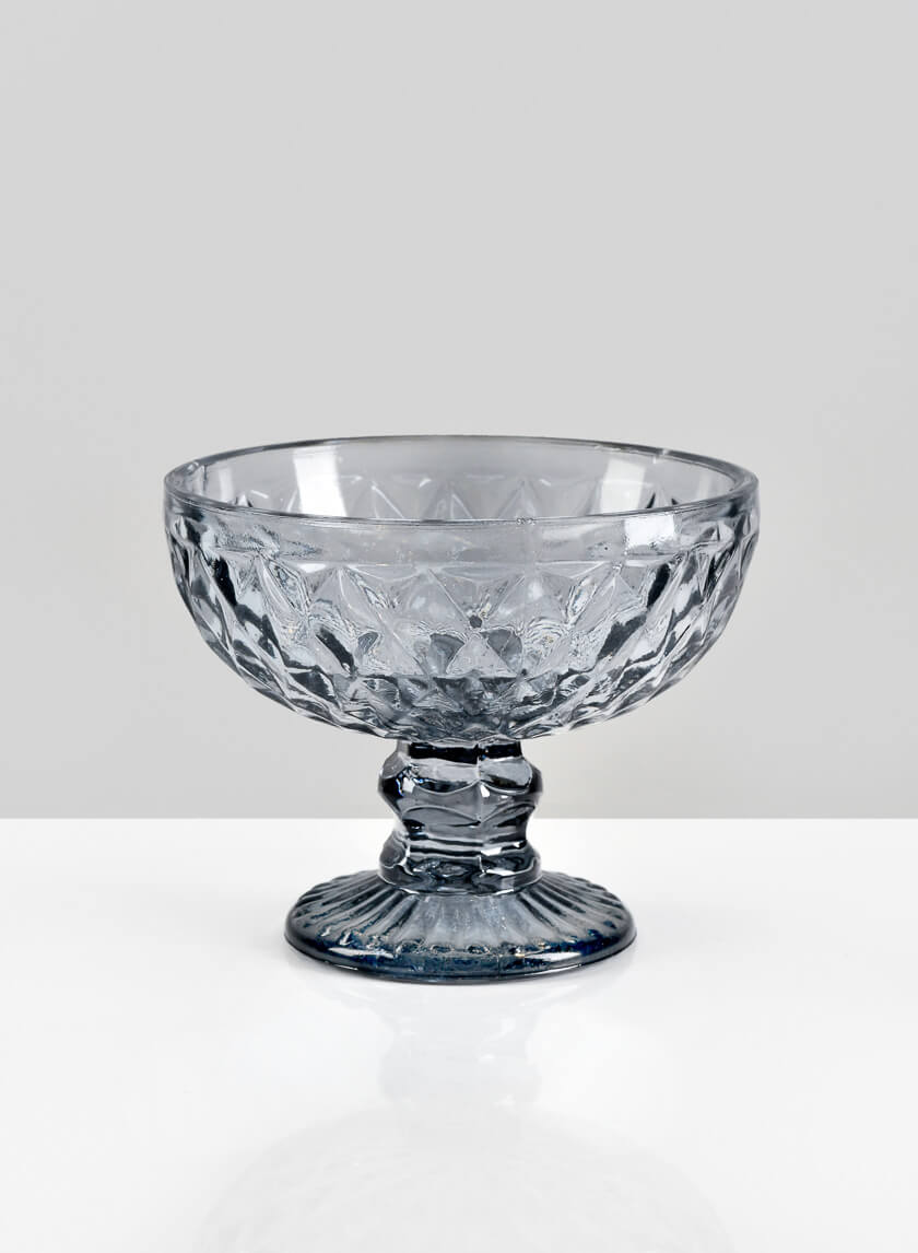 5in Wide Bombon Smoke Candy Glass Dish Decor Jamaligarden