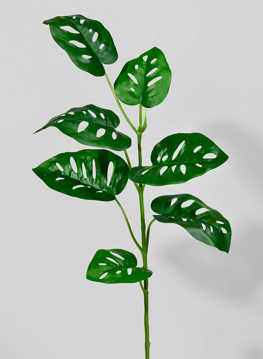 32.5in Long Swiss Cheese Monstera Leaf Spray Decor Jamaligarden