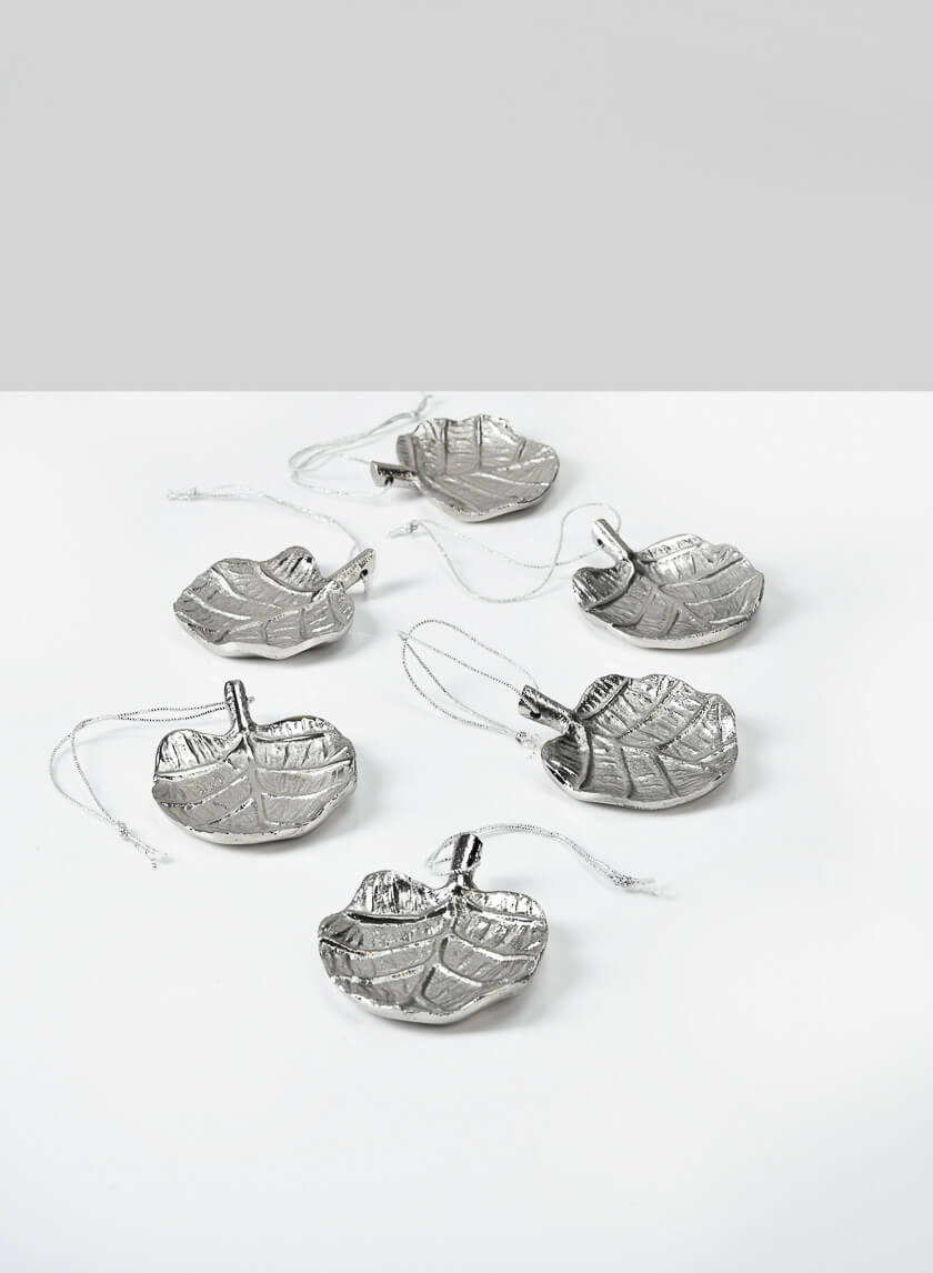 3in Long Tiny Silver Philodendron Leaf Tray Decor Jamaligarden