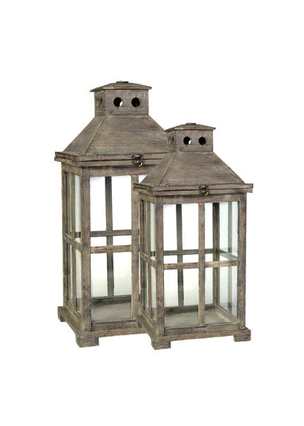 Weathered Wood Lanterns Decor Jamaligarden