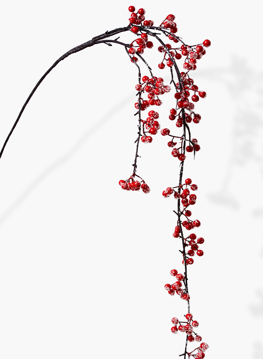49in Long Weeping Red Berry Spray Decor Jamaligarden