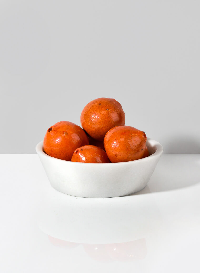 7.5in Wide Strongylos White Marble Bowl Decor Jamaligarden