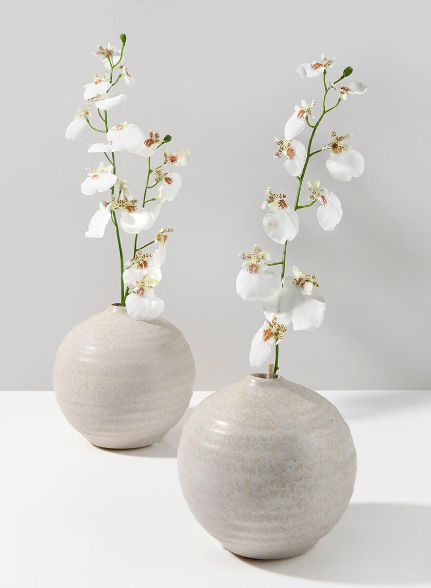 5.25in Wide Cappadocia Sandstone Ceramic Ball Vase Decor Jamaligarden