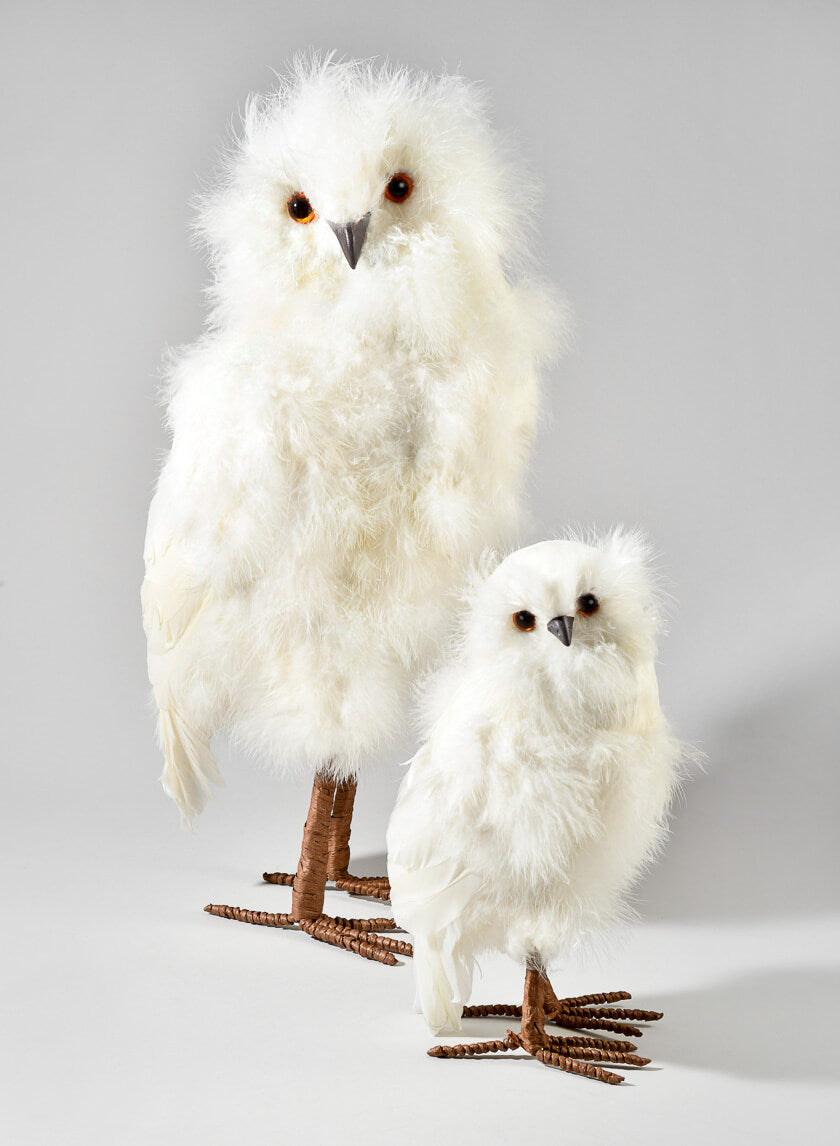 10in Tall White Owl Decor Jamaligarden