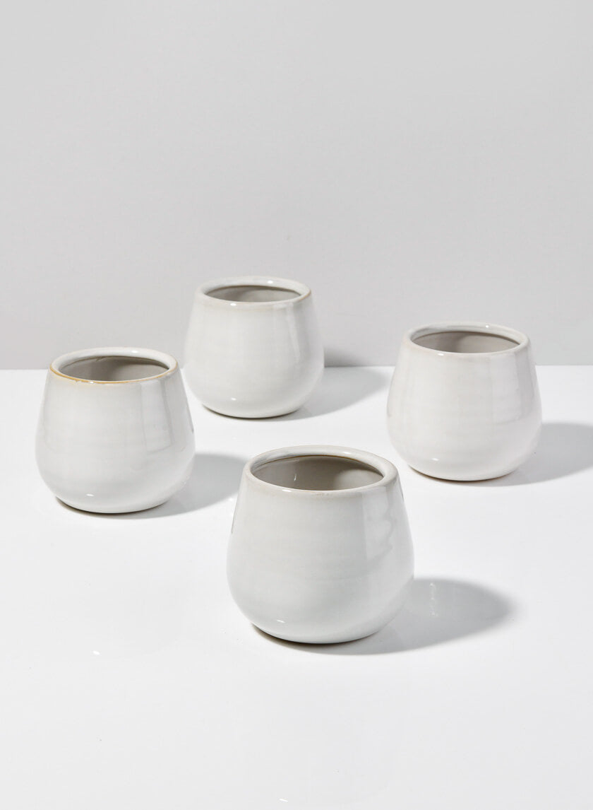 3in Tall White Stoneware Bowl Decor Jamaligarden