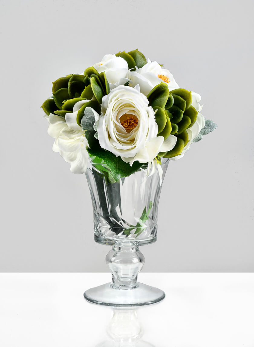 6in Tall Windsor Glass Urn, Mini Decor Jamaligarden