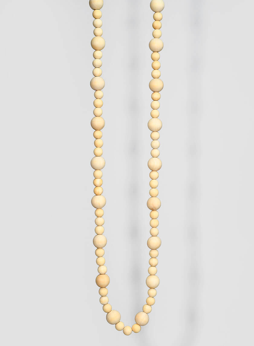 6ft Long Wood Bead Garland Decor Jamaligarden