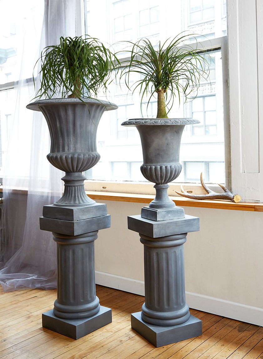 30in Tall Zinc Urn Decor Jamaligarden